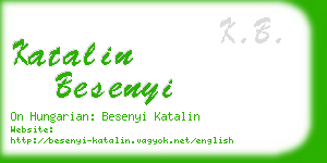 katalin besenyi business card